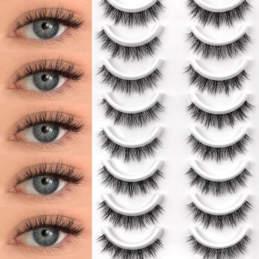 Veltrinay Natural Wispy 3D Faux Mink Cat Lashes