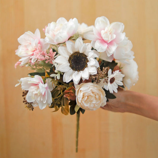 Artificial Peony Orchid Silk Bouquet for Weddings & Decor