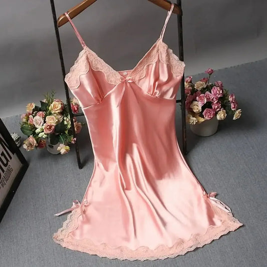 Sexy Lace Patchwork Camisole Nightgown