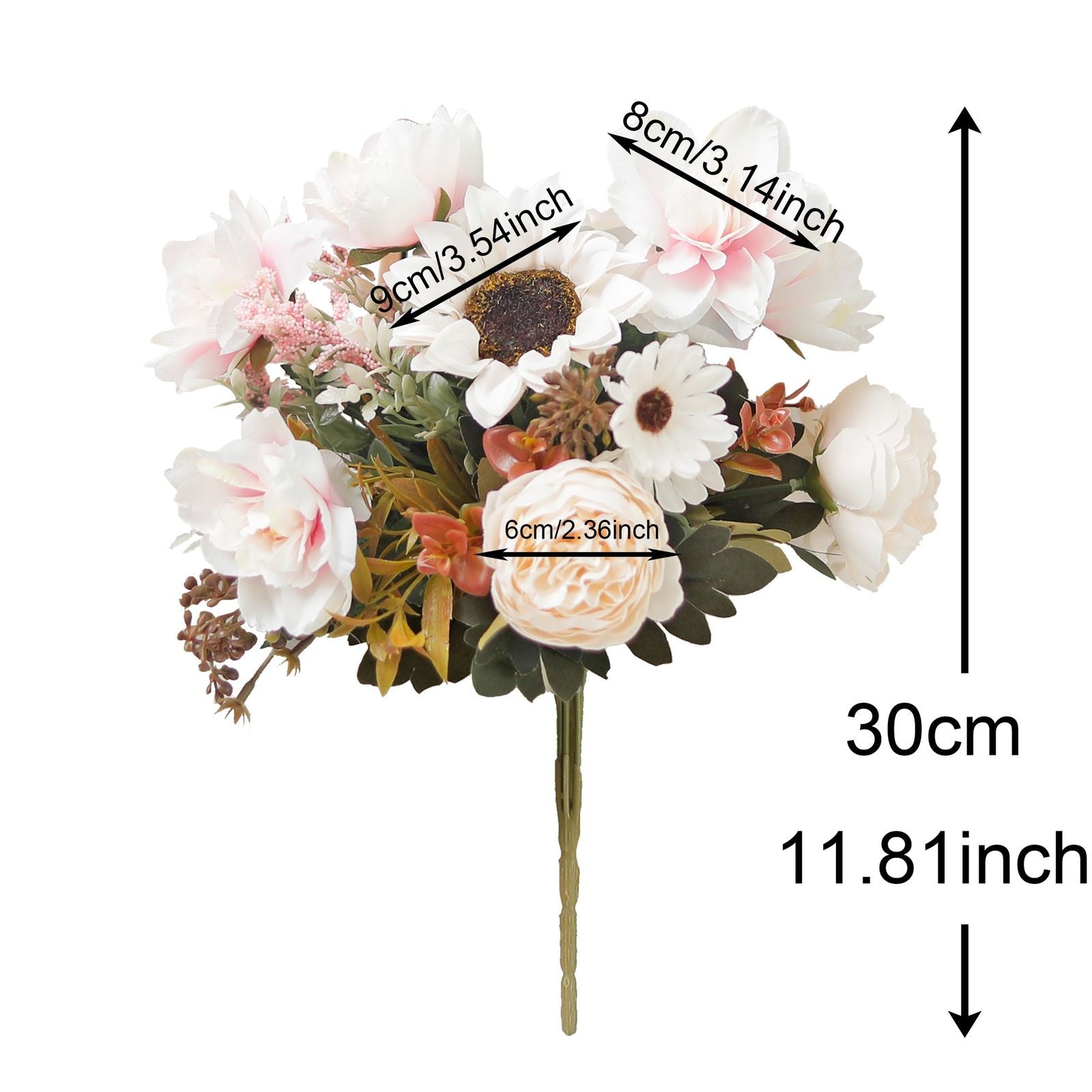 Artificial Peony Orchid Silk Bouquet for Weddings & Decor