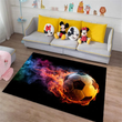 Soccer Ball Area Rug for Living Room and Bedroom