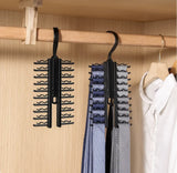 Rotatable 20-Hook Silk Scarf and Tie Storage Rack