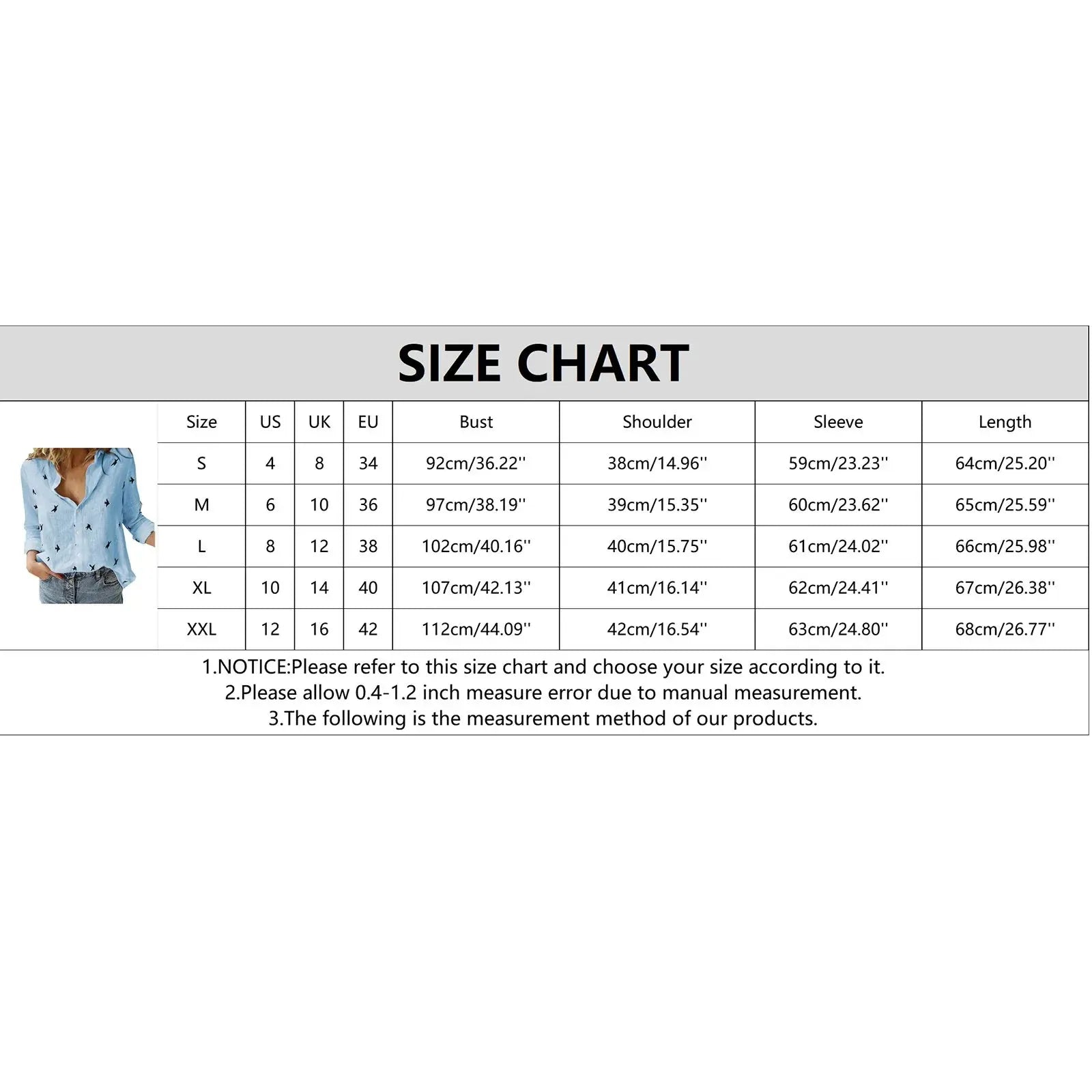 Korean Fashion Blue and Pink Women's Lapel Shirt