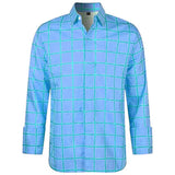 Men's Casual Long Sleeve Plaid Shirt - 3D Printed Unisex Top