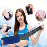 Reusable Ice Pack with Elastic Strap for Pain Relief