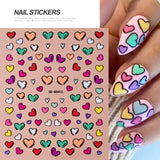 5D Embossed Red and Pink Lips Nail Stickers