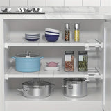White Expandable Divider for Kitchen and Bathroom Storage