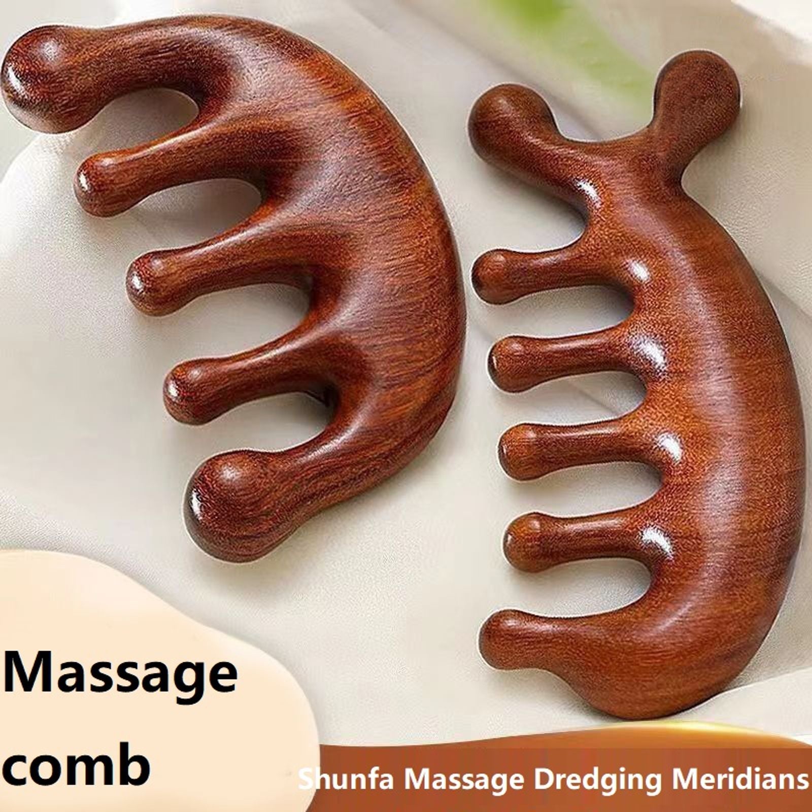Wooden Scalp Massager Comb for Relaxation and Hair Care