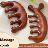 Wooden Scalp Massager Comb for Relaxation and Hair Care