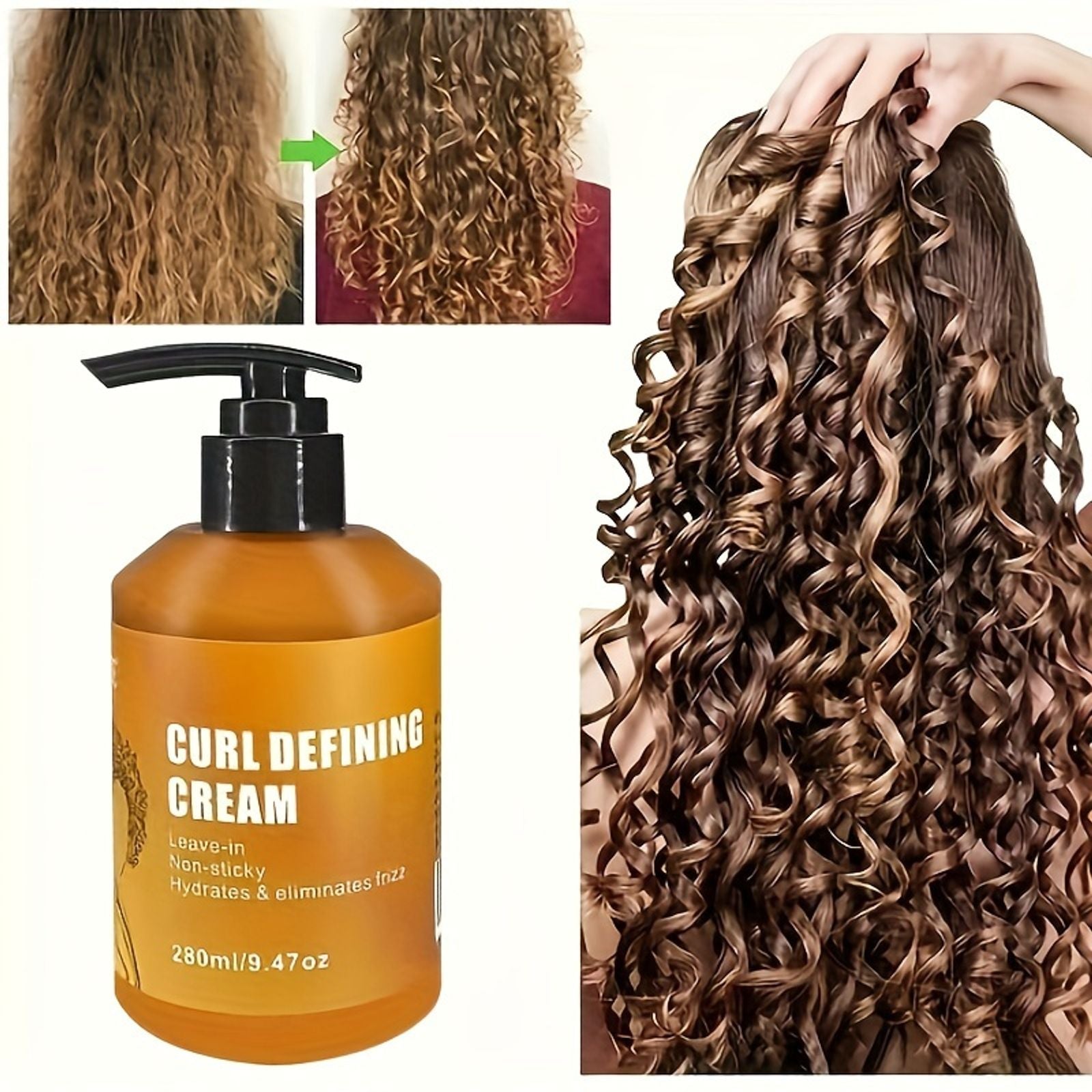 Curl Defining Cream with Argan Oil for Wavy and Curly Hair