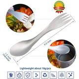 2-in-1 Titanium Spoon and Fork - Lightweight Portable Tool