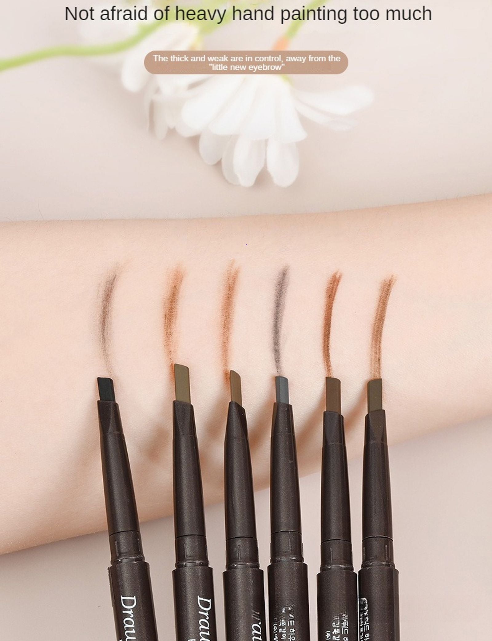 2 in 1 Waterproof Eyebrow Pencil - Long Lasting & Easy to Use