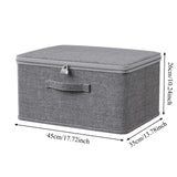 Foldable Cationic Fabric Storage Box with Soft Lid