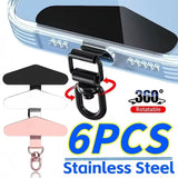 360° Rotation Steel Phone Tether Lanyard Connector