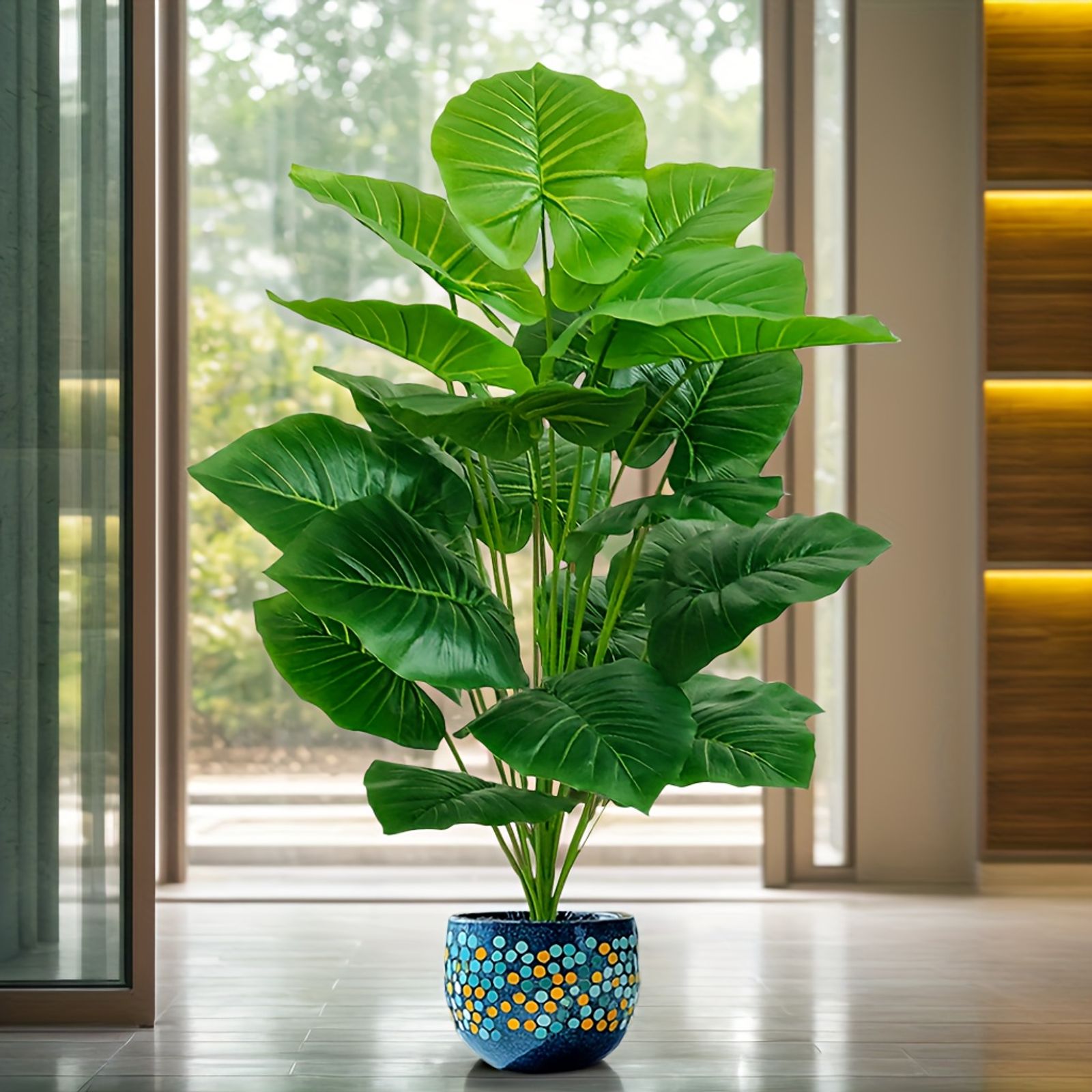 Lifelike 100cm Artificial Palm Tree with 18 Leaves