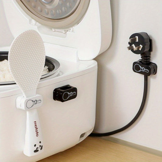 Cute Black and White Small Wall-Mounted Storage Rack