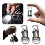 COB LED Keychain Flashlight - Ultralight & USB Rechargeable