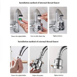 360 Degree Swivel Faucet Extender for Kitchen & Bathroom