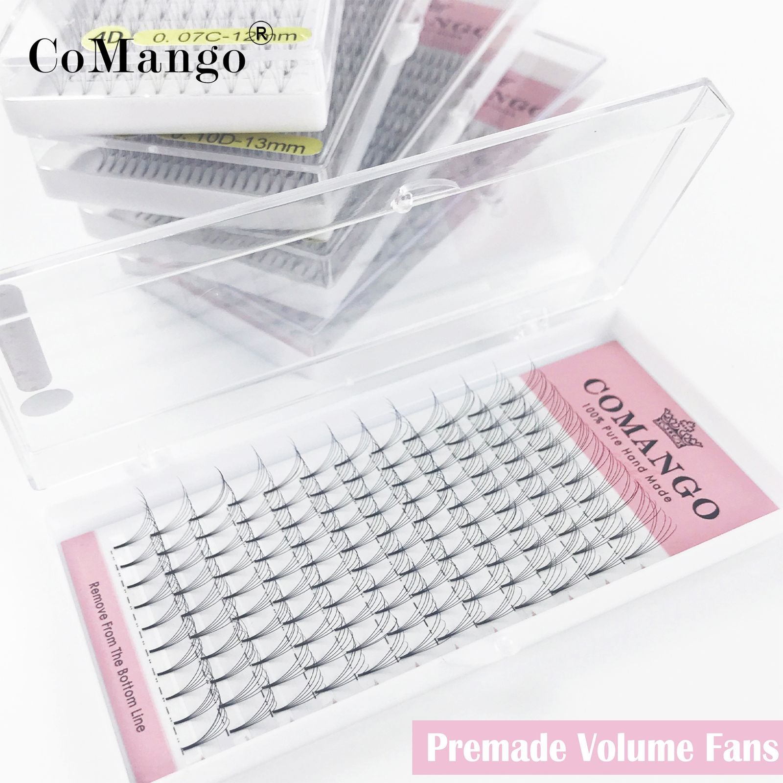 Premade Volume Fans Short Stem Russian Eyelash Extensions