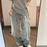 Elegant Lace Midi Skirt with Drawstring Design