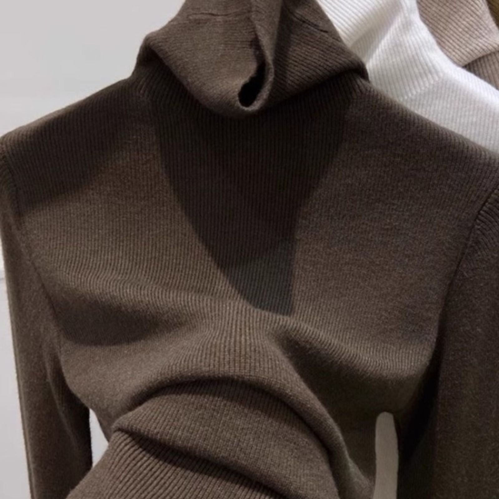 Women's Long Sleeve Turtleneck Knitted Sweater