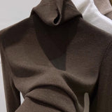 Women's Long Sleeve Turtleneck Knitted Sweater