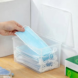 2PCS Transparent Large Capacity Mask Storage Box