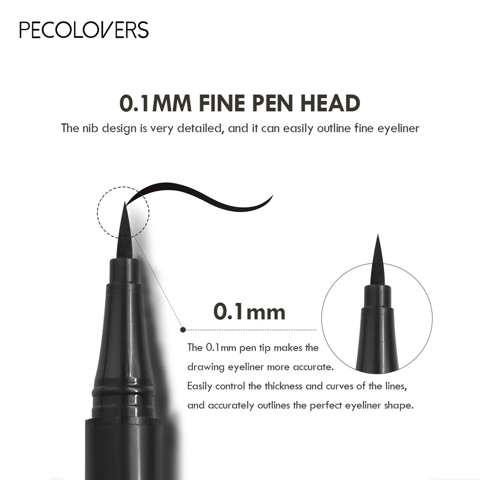 5PCS Smooth Liquid Eyeliner Pen Set - Waterproof & Long-lasting