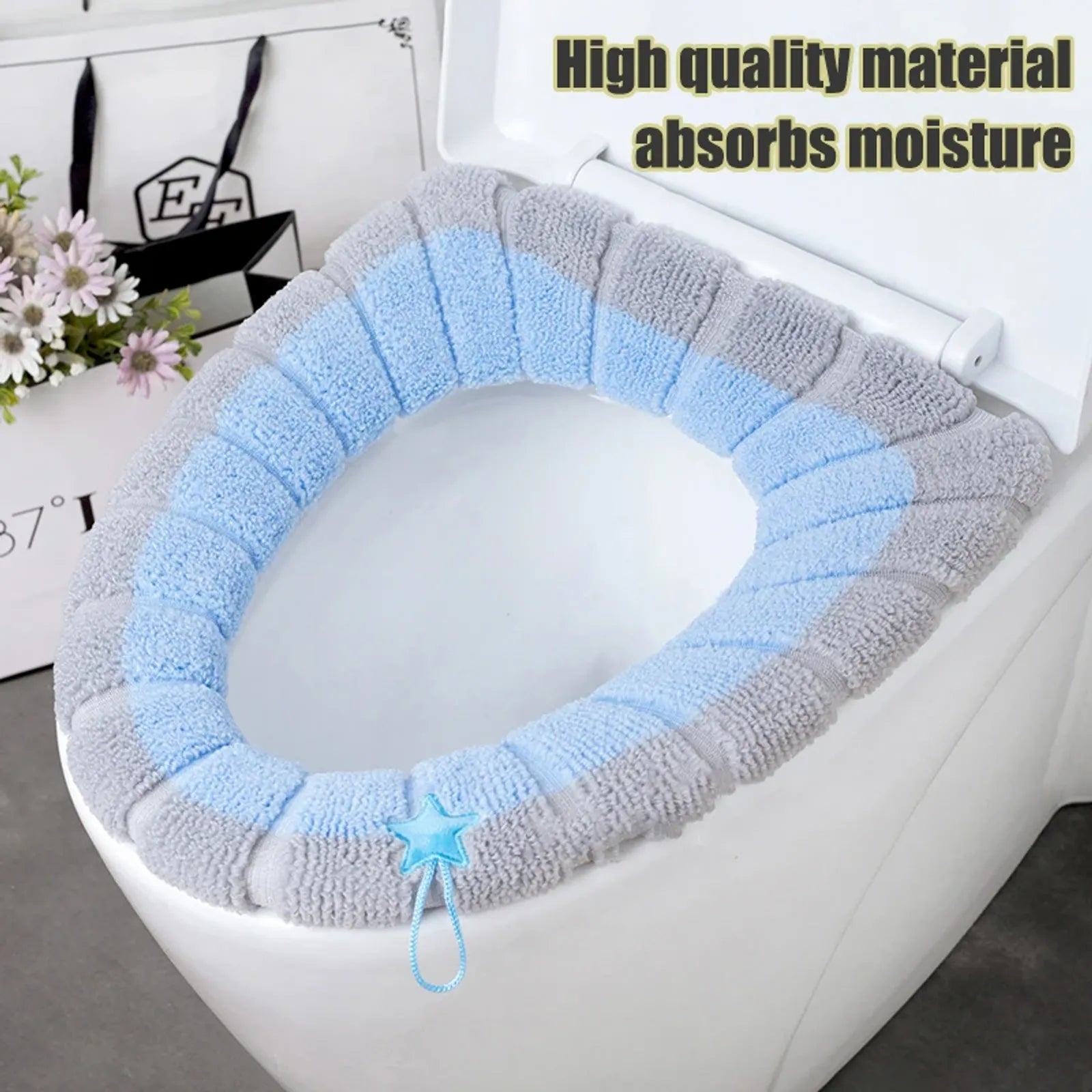 Portable Knitted Toilet Mat - Washable and Antifreeze