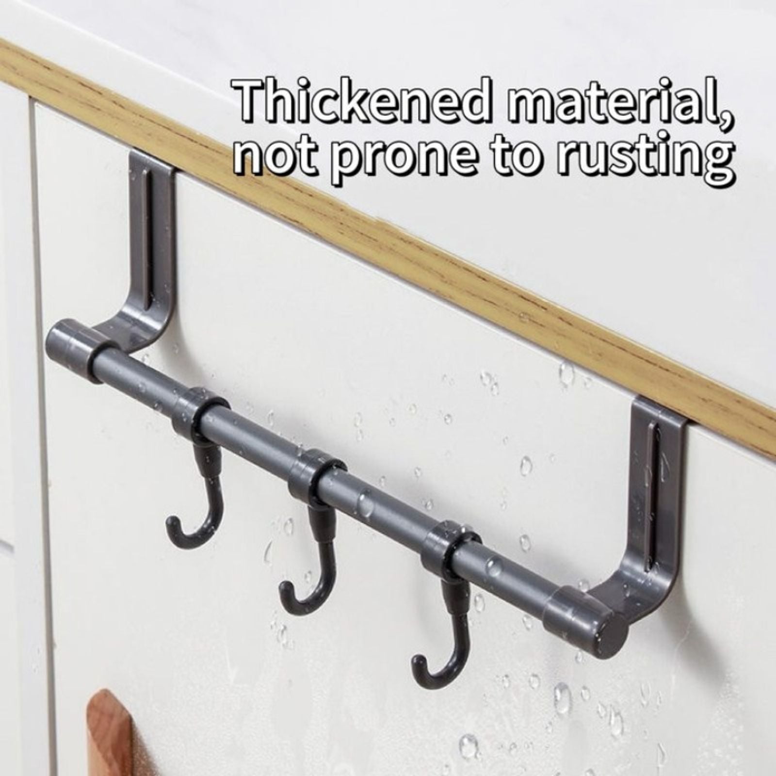 Wall-Mounted Kitchen Cabinet Towel Rack - Space-Saving Holder