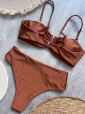 Bandeau Push Up Bikini Set for Women 2024