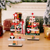 Wooden Christmas Tree Santa Claus DIY Decoration