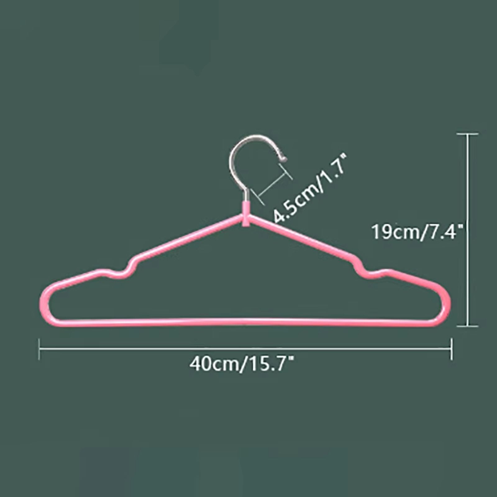 10pcs Durable No-Slip Metal Clothes Hangers