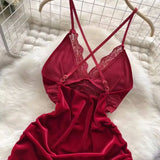 Women's Red Ruched Mini Dress with Spaghetti Straps