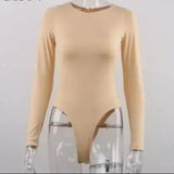 Sexy Y2K Women’s Long Sleeve Cotton Bodysuit