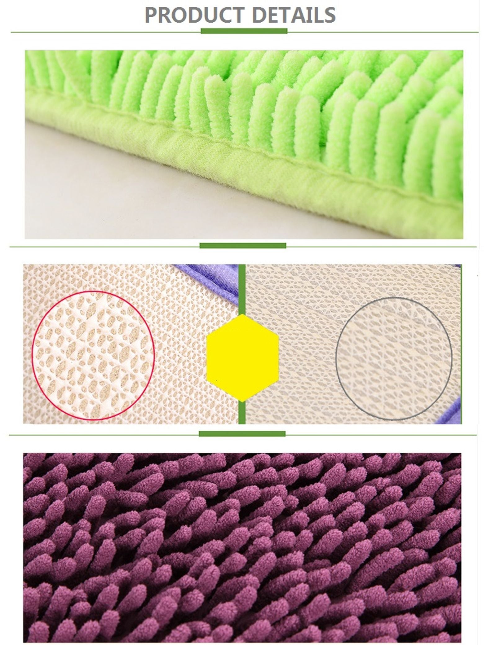 Thick Memory Foam Bath Mat for Bathroom and Living Room