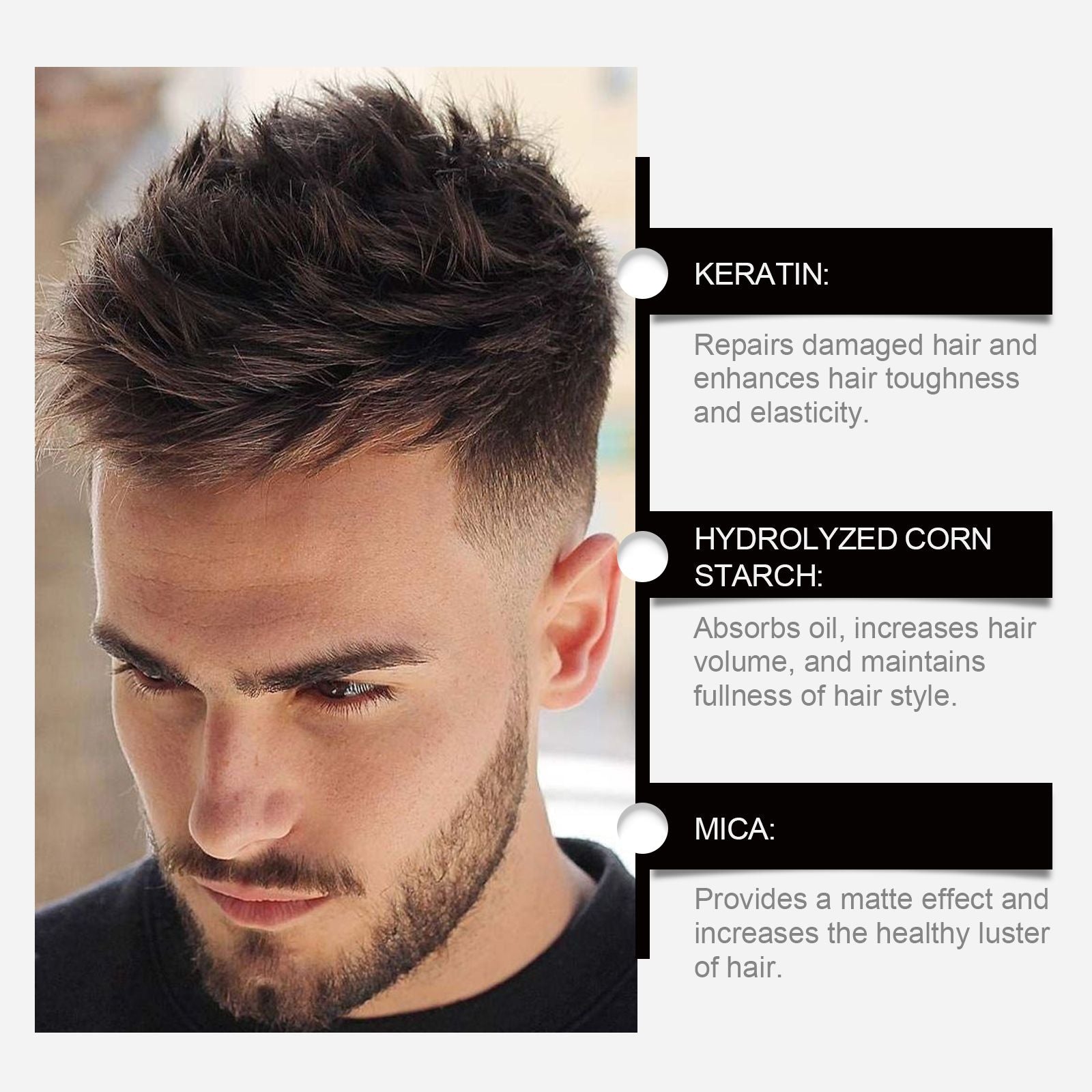 Hair Texture Powder for Beard Filling and Thickening