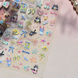 Ocean-Themed Self-Adhesive Nail Art Stickers