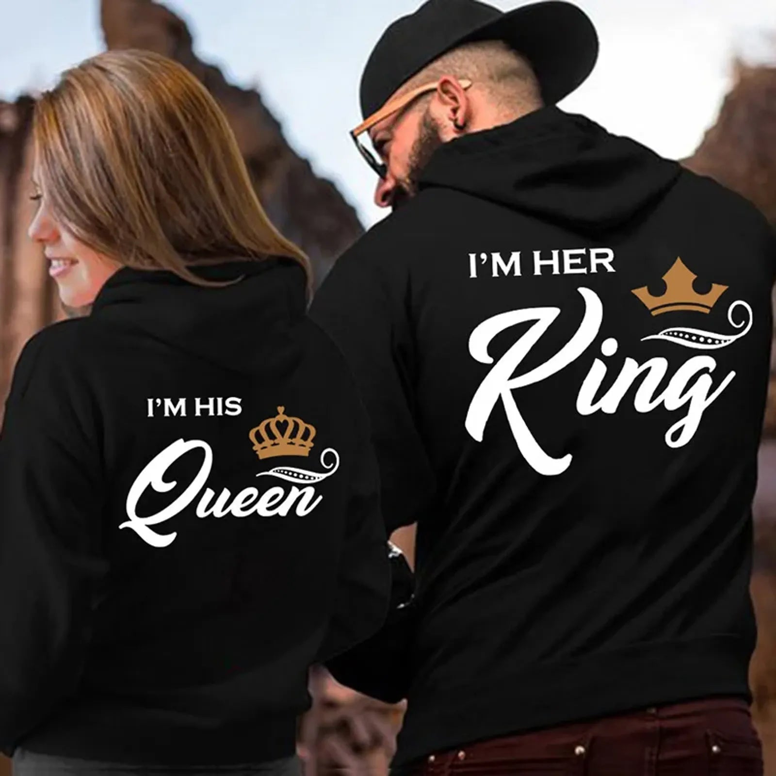 His Queen or Her King Couple Hoodies