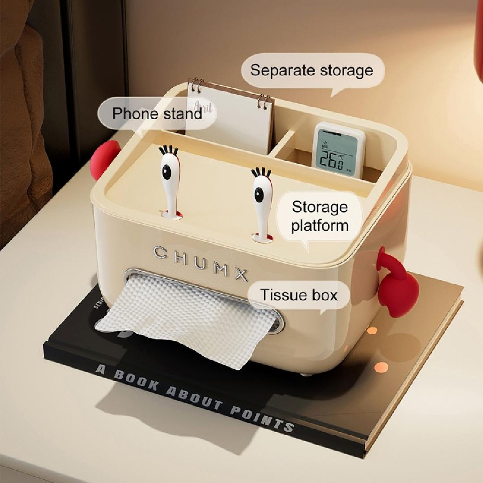 Cartoon Crab Boss Tissue Storage Box