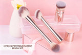 3 PCS Double-Ended Kabuki Brush Set for Makeup Blending