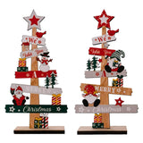 Wooden Christmas Tree Santa Claus DIY Decoration