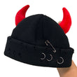 Warm Viking Hat with Metal Horns for Winter Events