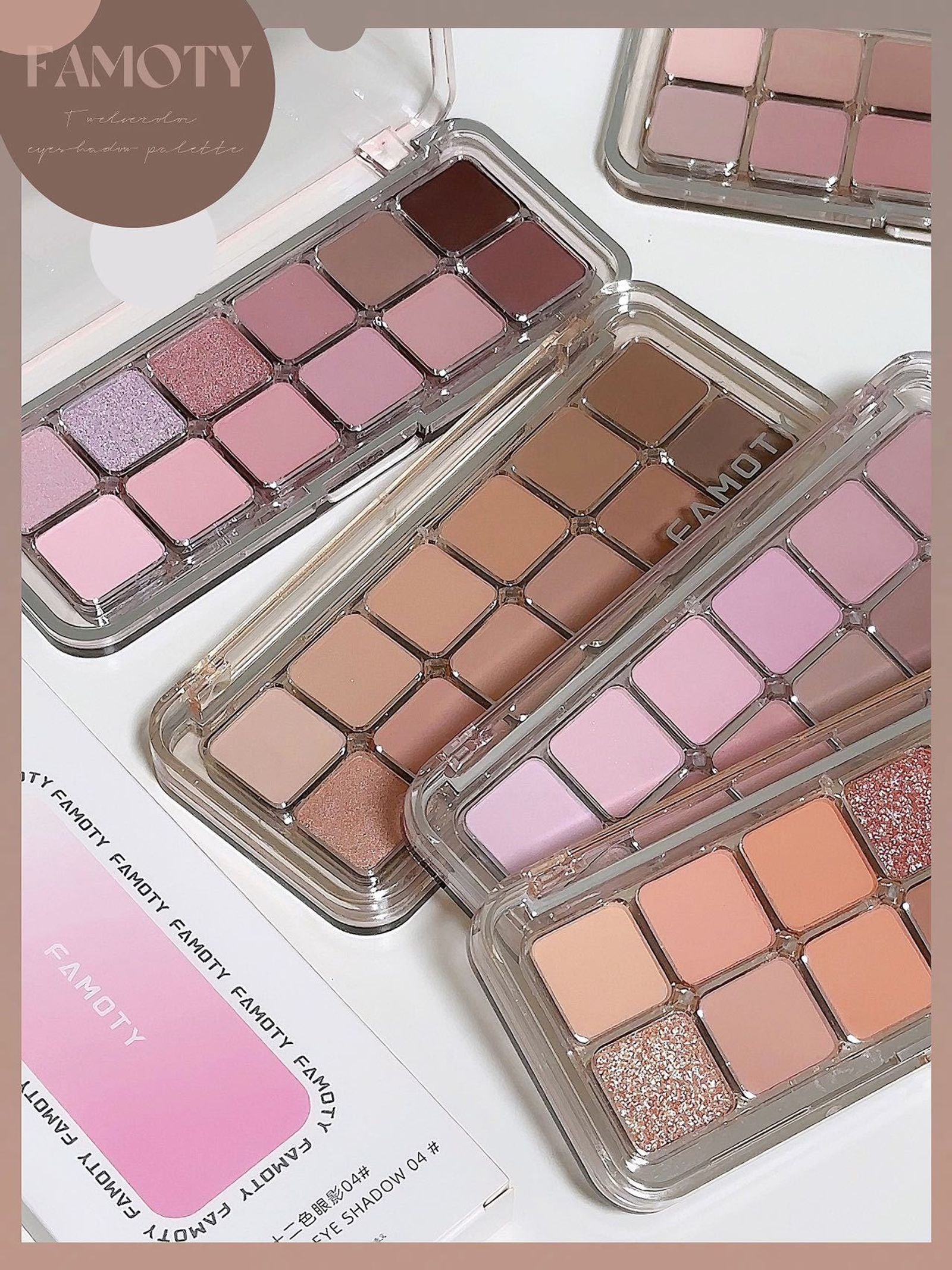 12-Color Matte Eyeshadow Palette in Tea Apricot