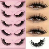 5 Pairs Cat Eye Faux Eyelashes