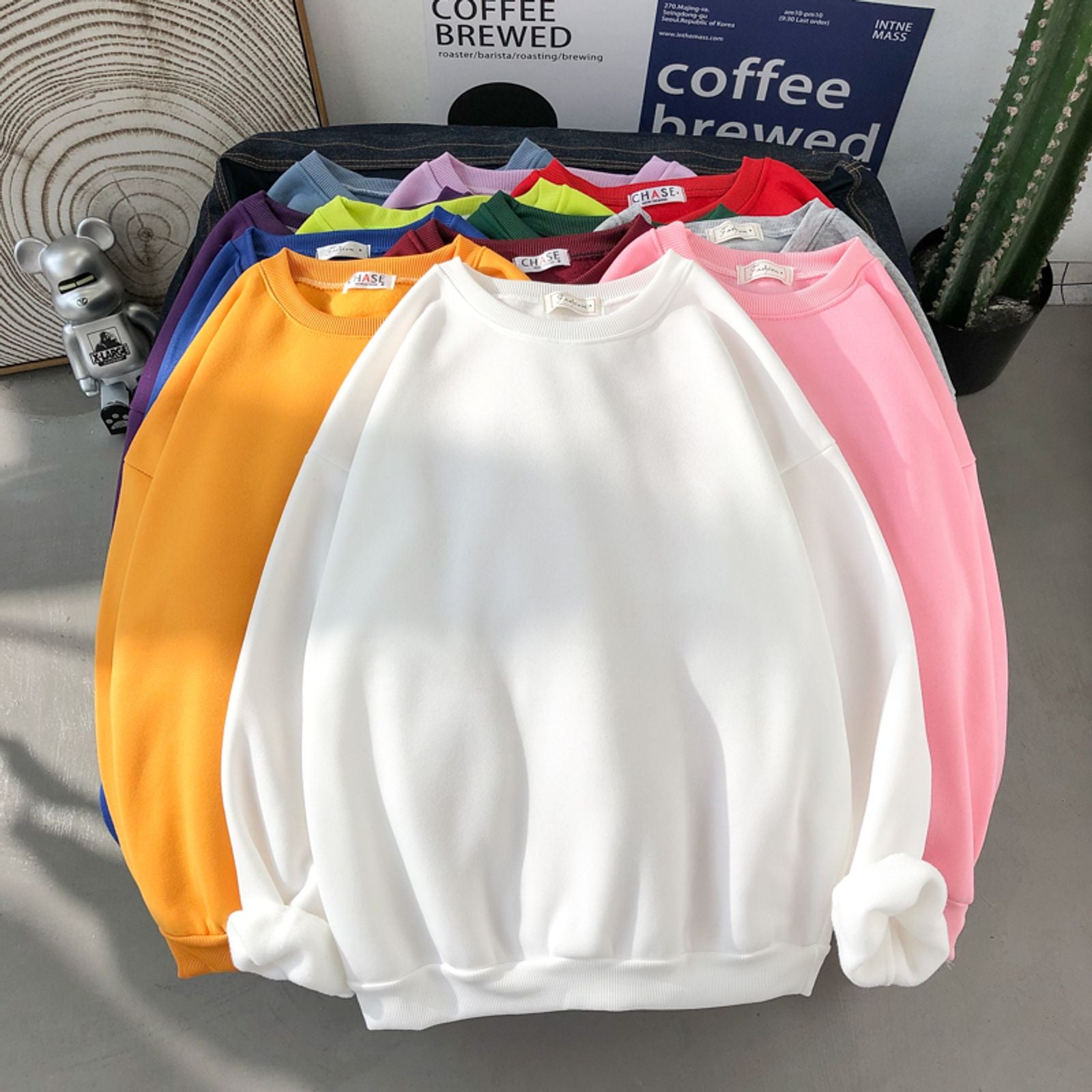 Womens Autumn Winter Solid Fleece Hoodie