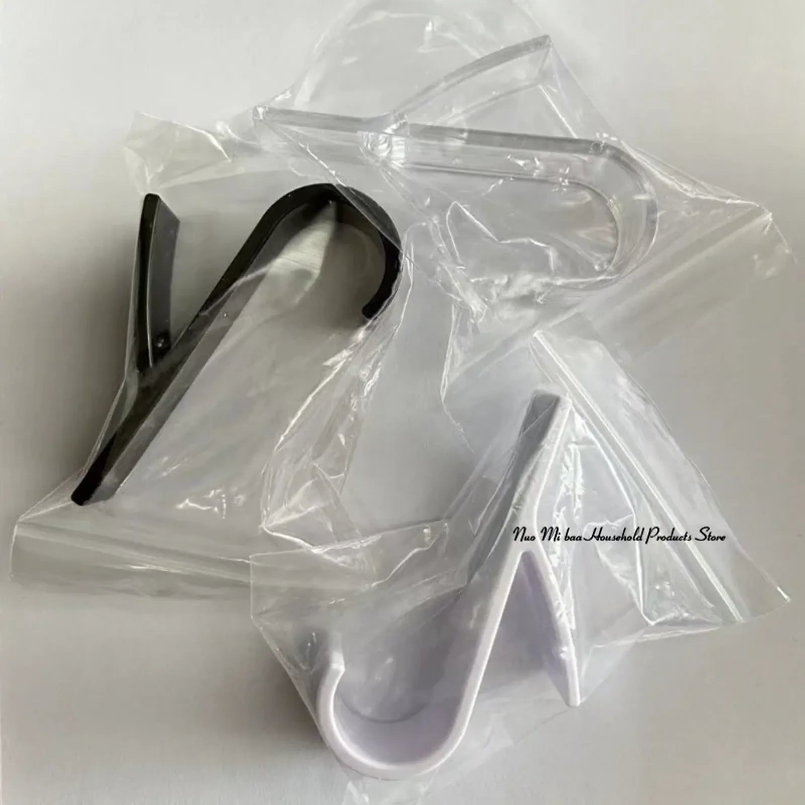 White Clear Hanger Clips for Towels and Scarves