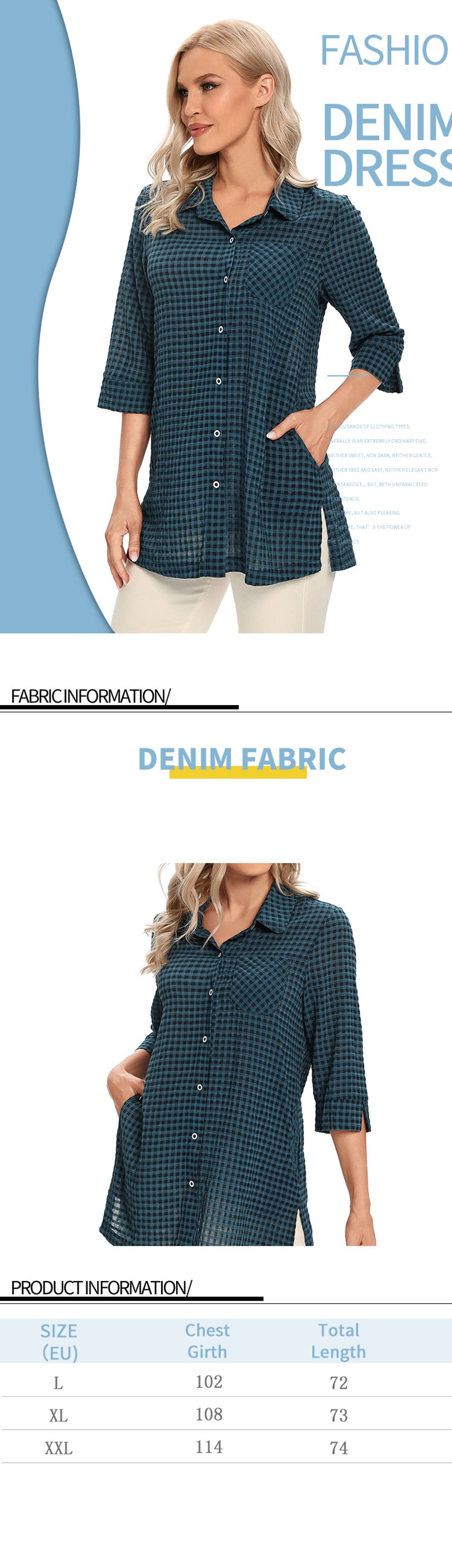 Fashionable Woven Casual Shirt for Women in Spring & Autumn