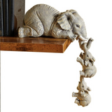 Cute Elephant Figurines Set with Baby Elephant