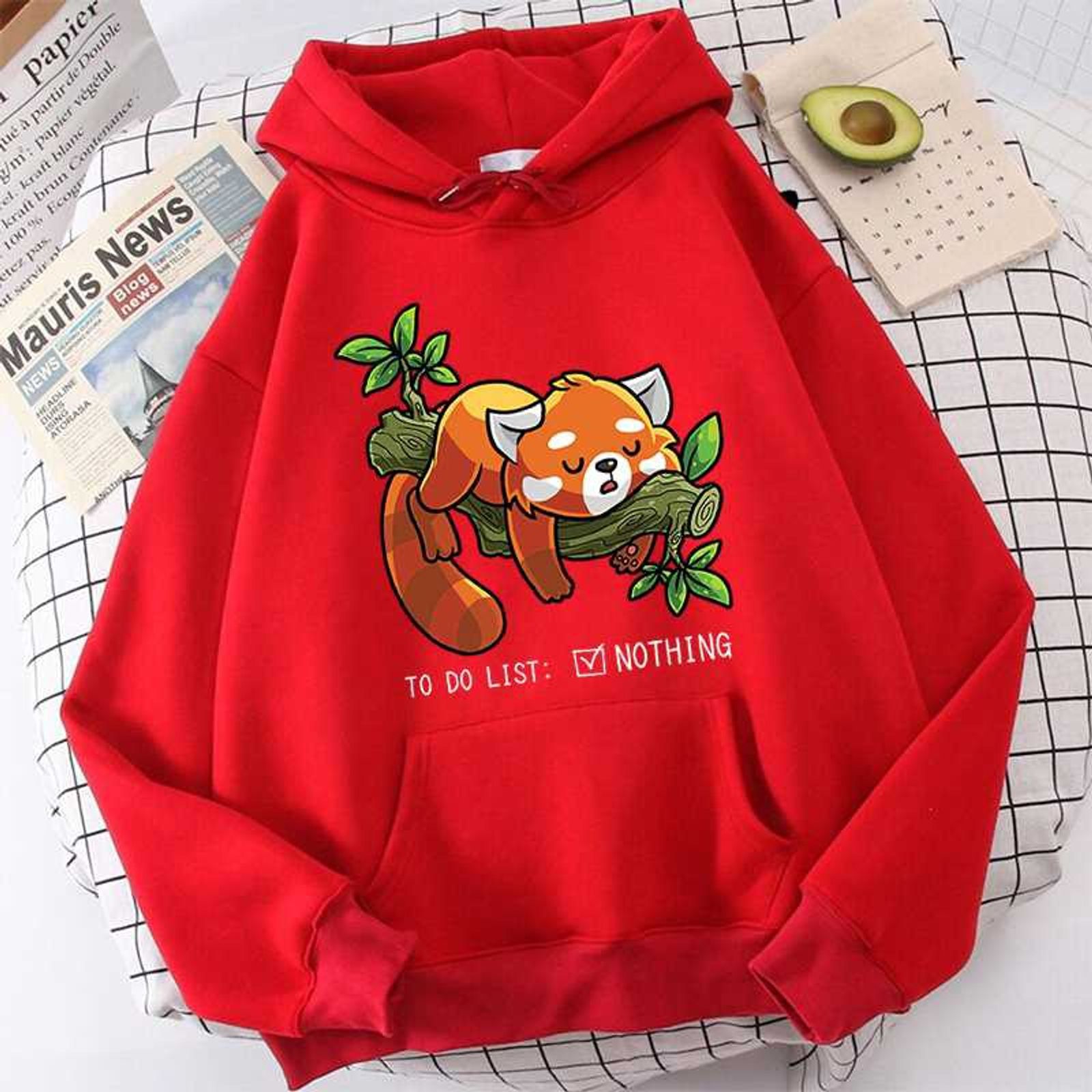 Funny Red Panda Hoodie for Men and Women